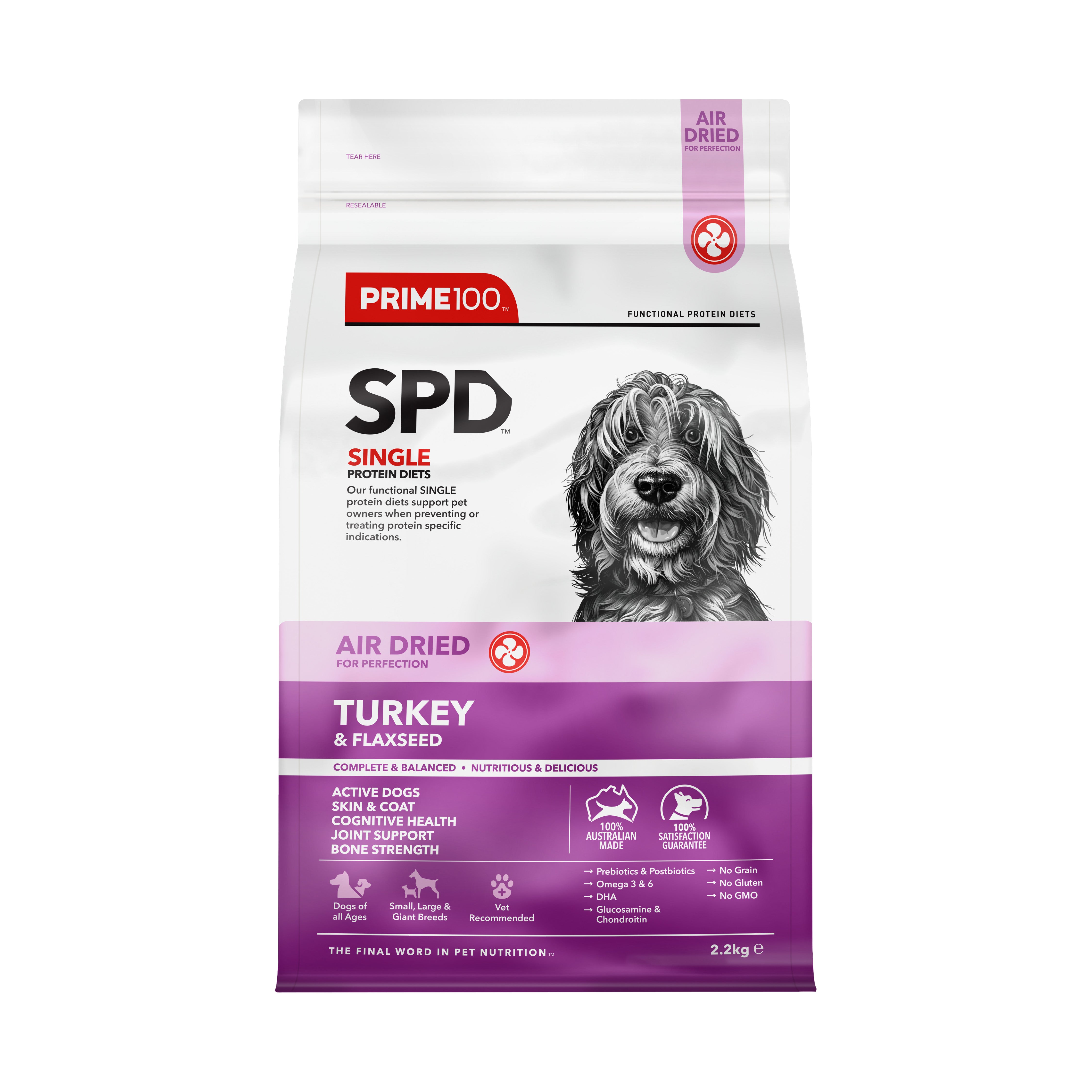 SPD™ Air Dried Turkey & Flaxseed 2.2kg