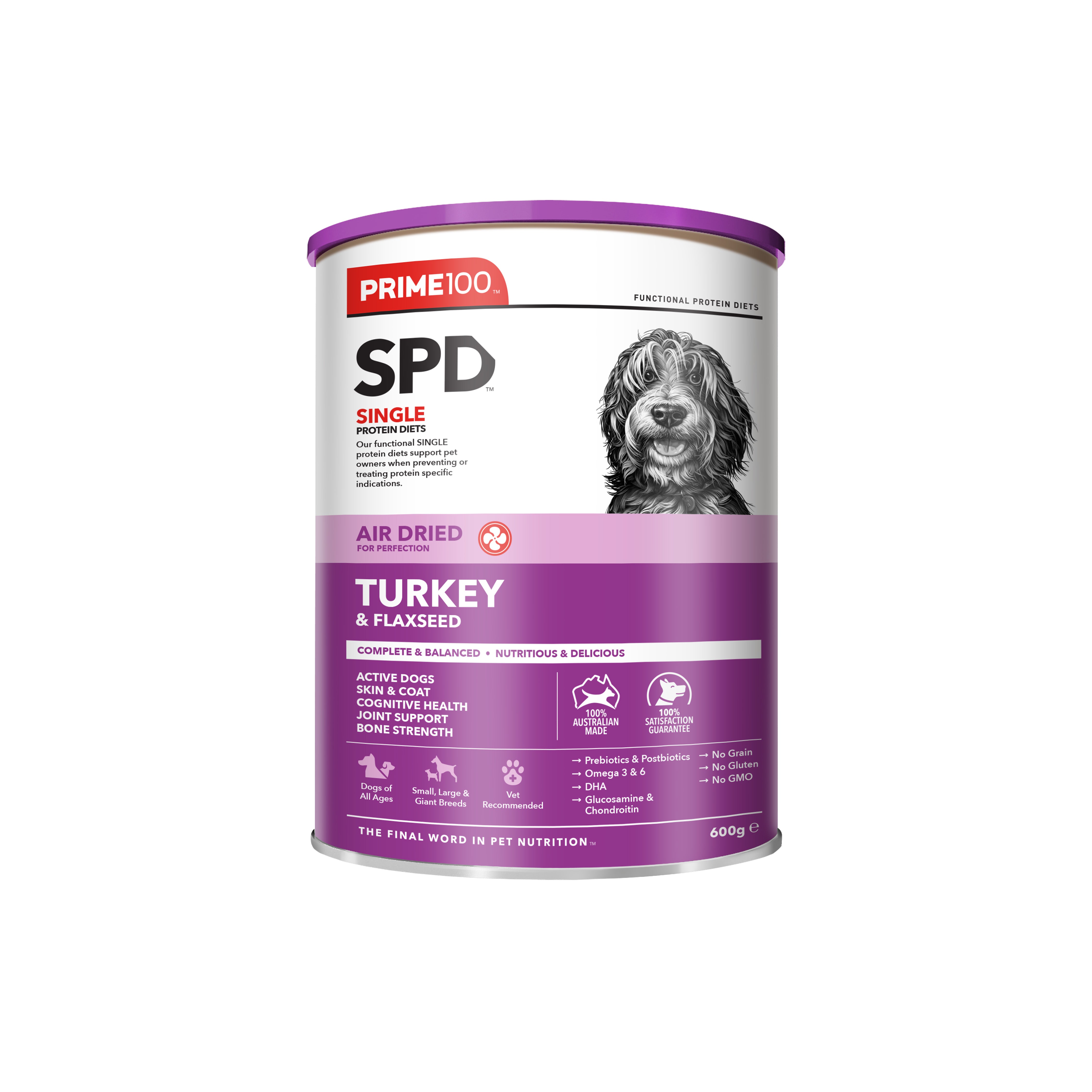 SPD™ Air Dried Turkey & Flaxseed 600g