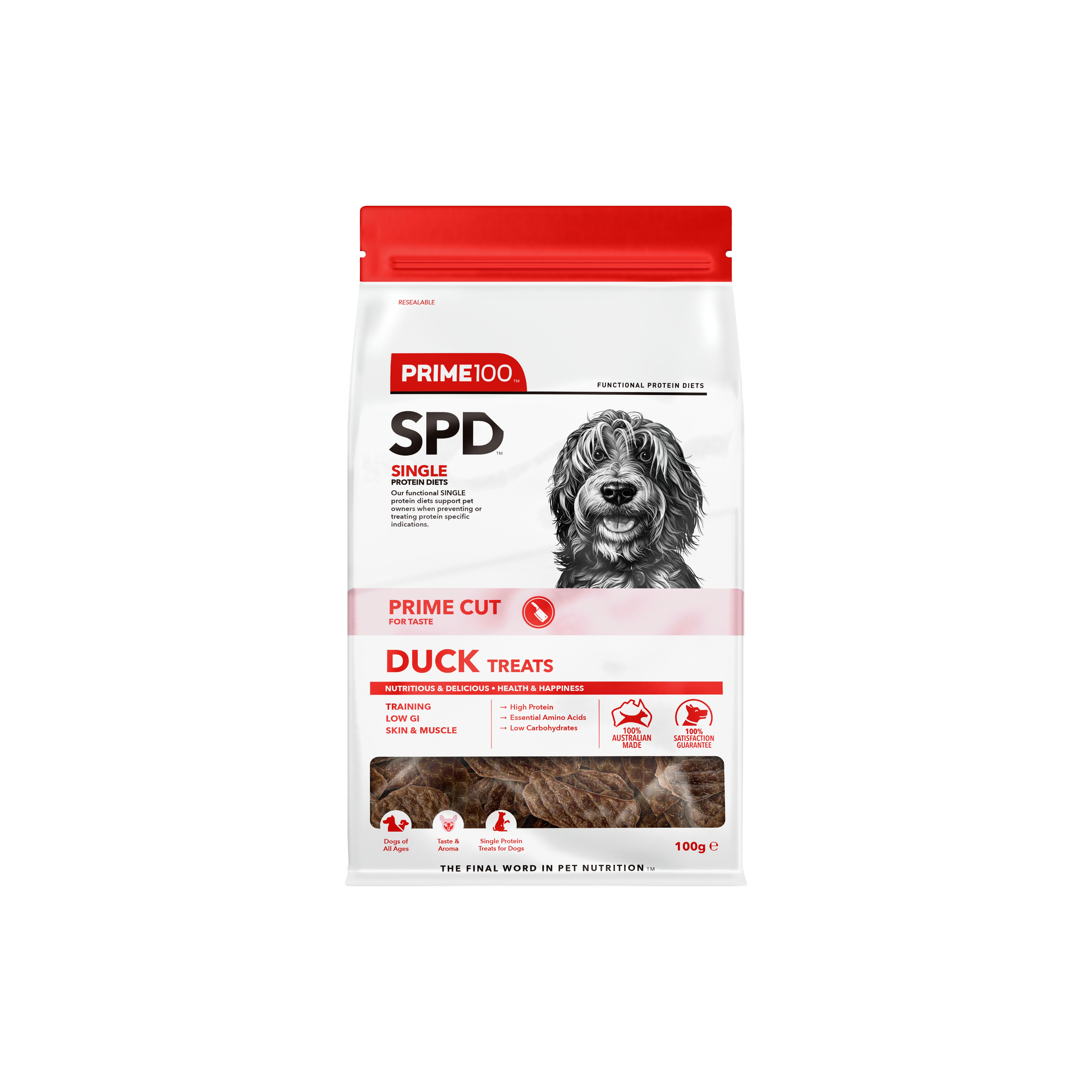 SPD™ Prime Cut Duck Treats 100g