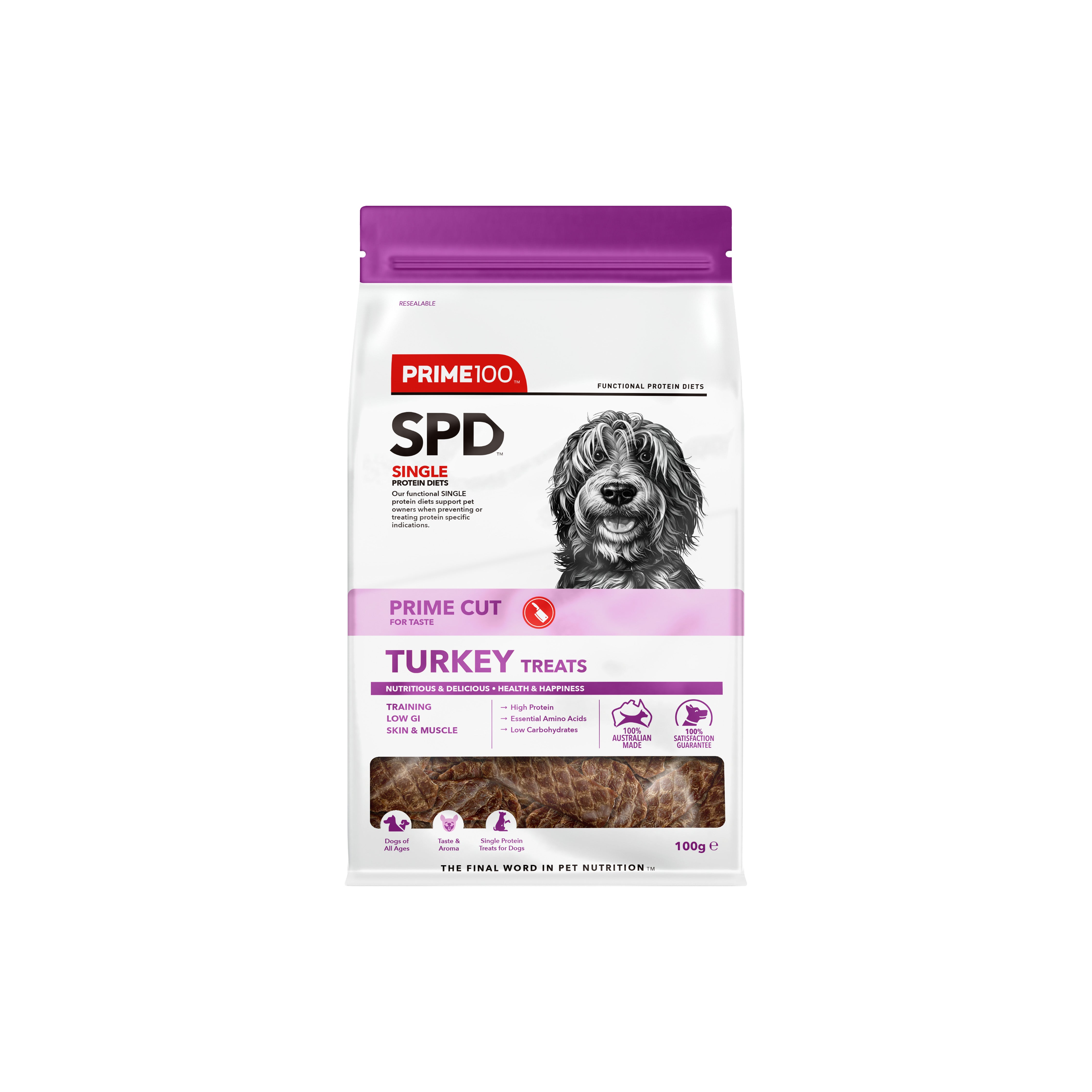 SPD™ Prime Cut Turkey Treats 100g