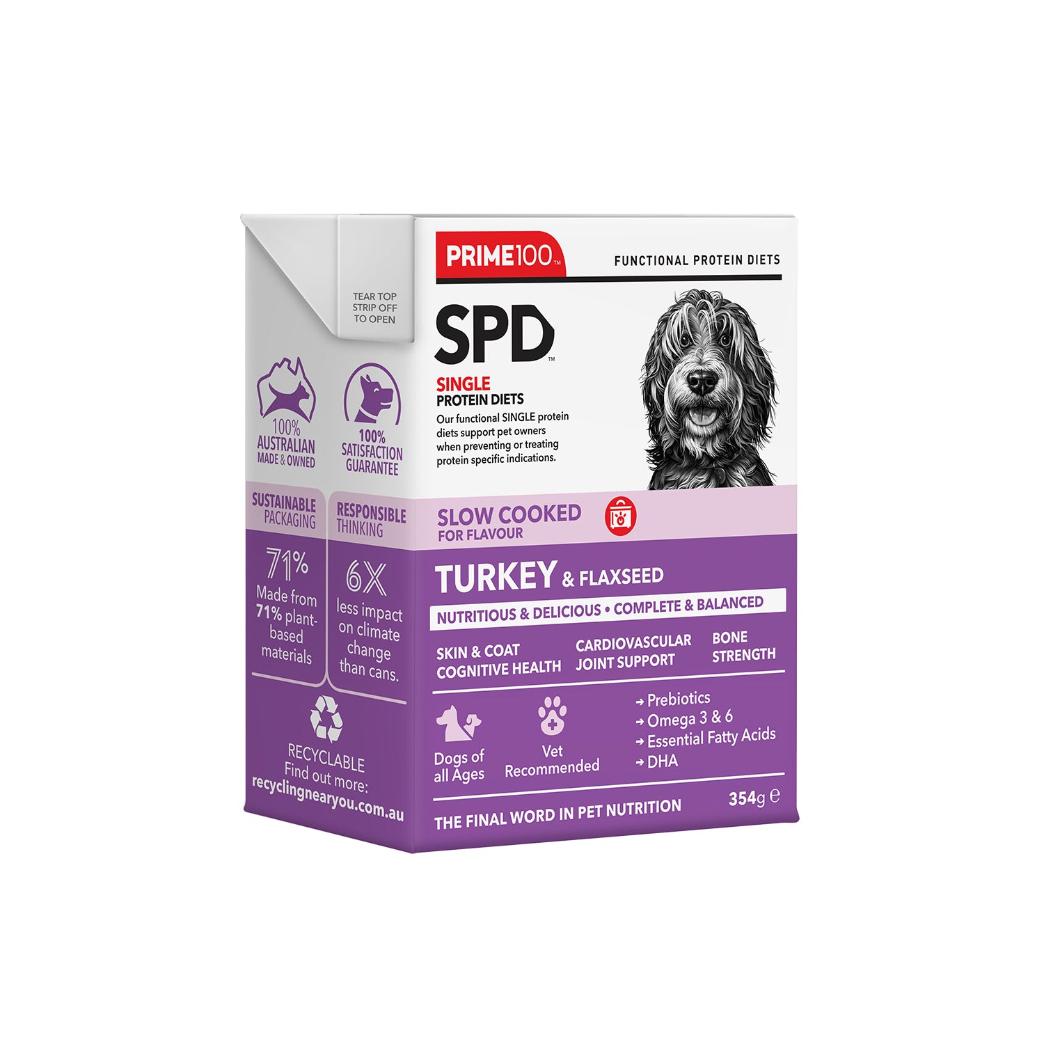 SPD™ Slow Cooked Turkey & Flaxseed 354g