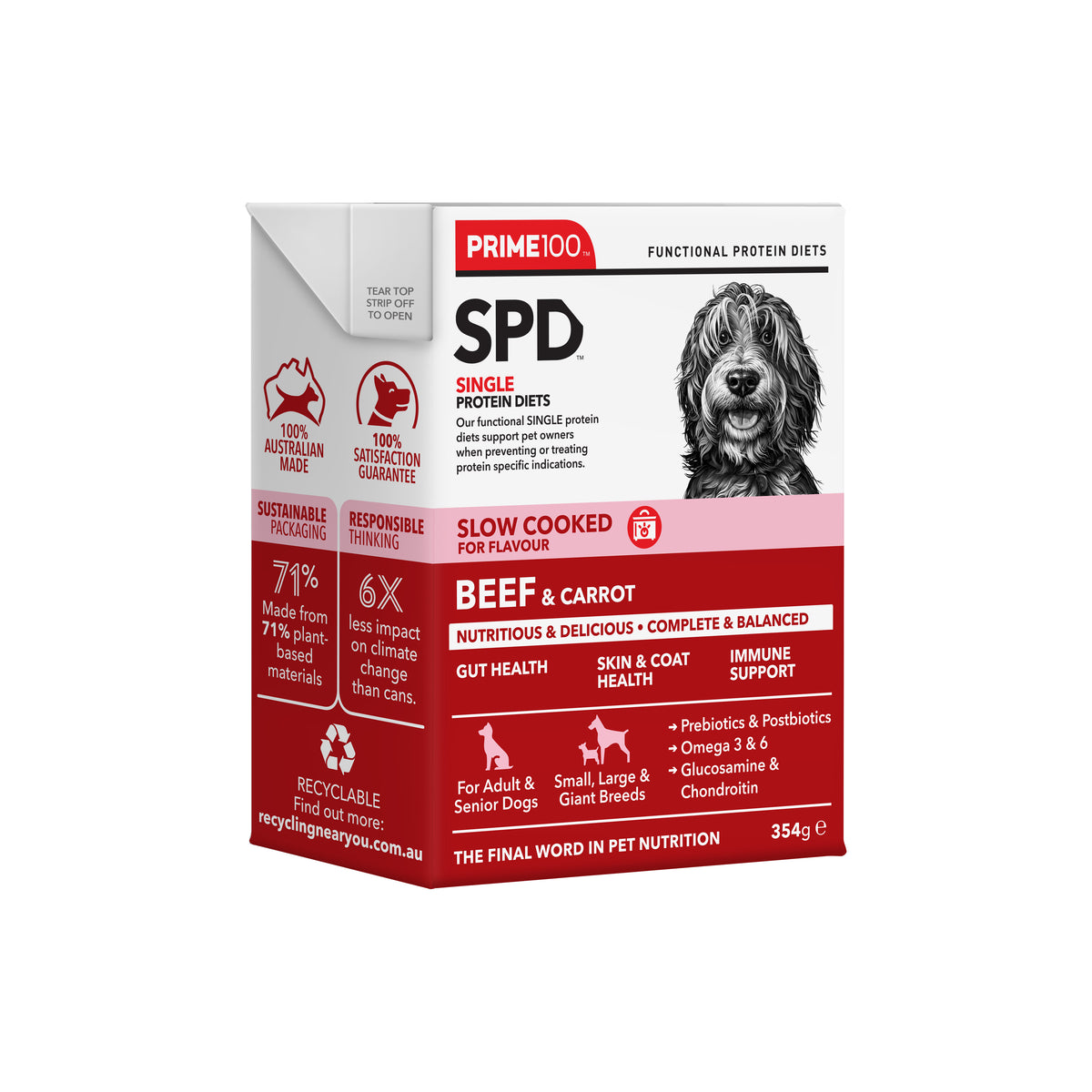 SPD™ Slow Cooked Beef & Carrot 354g | Prime100