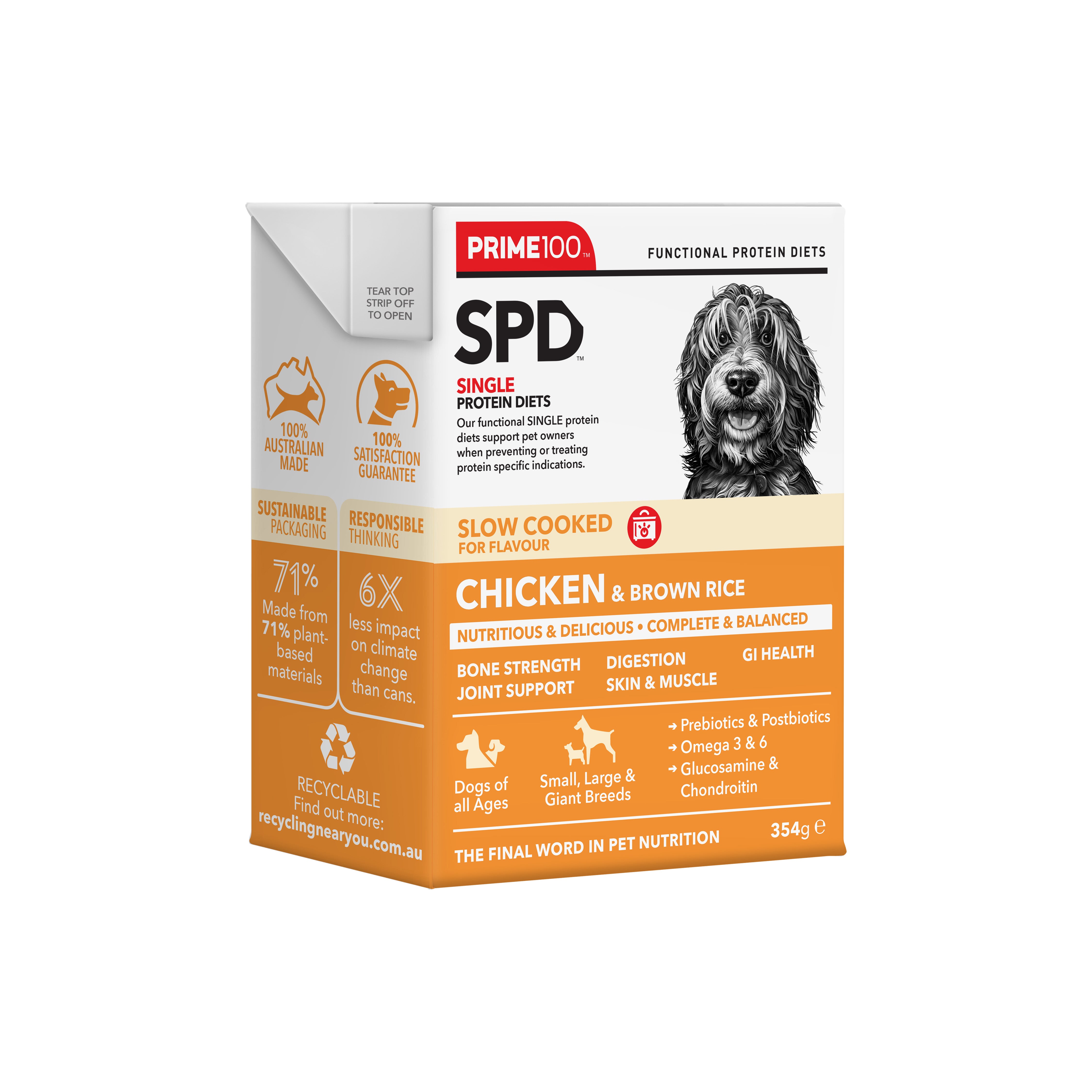 SPD™ Slow Cooked Chicken & Brown Rice 354g