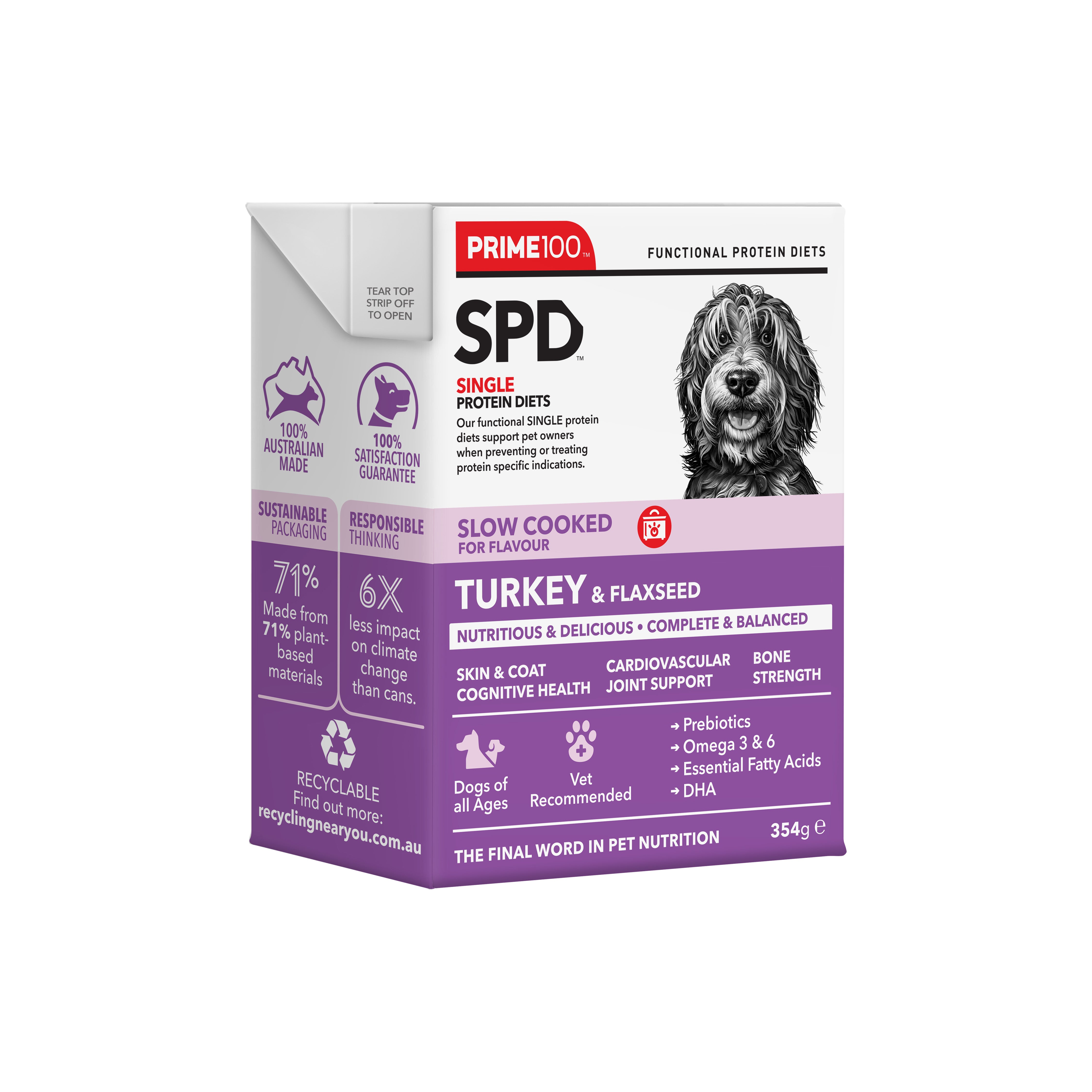 SPD™ Slow Cooked Turkey & Flaxseed 354g